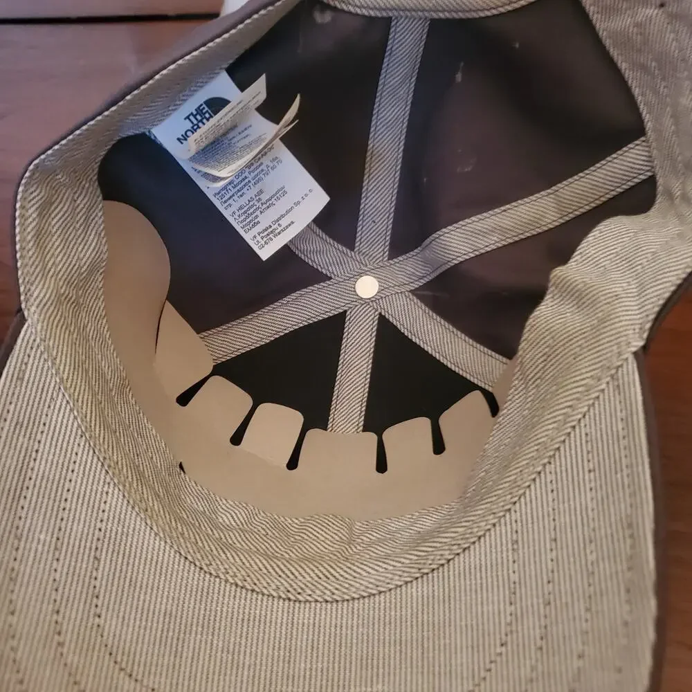 The North Face Mens Baseball Cap Hat Gray Adjustable Logo Outdoor Hiking OSFA